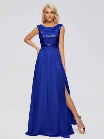 Lyla Scoop Sequins Bridesmaid Dress