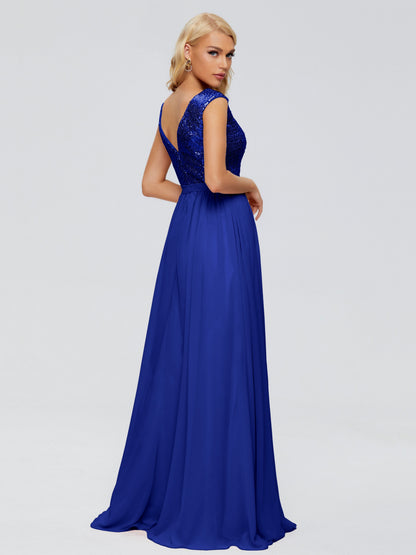 Lyla Scoop Sequins Bridesmaid Dress