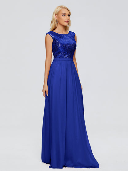 Lyla Scoop Sequins Bridesmaid Dress