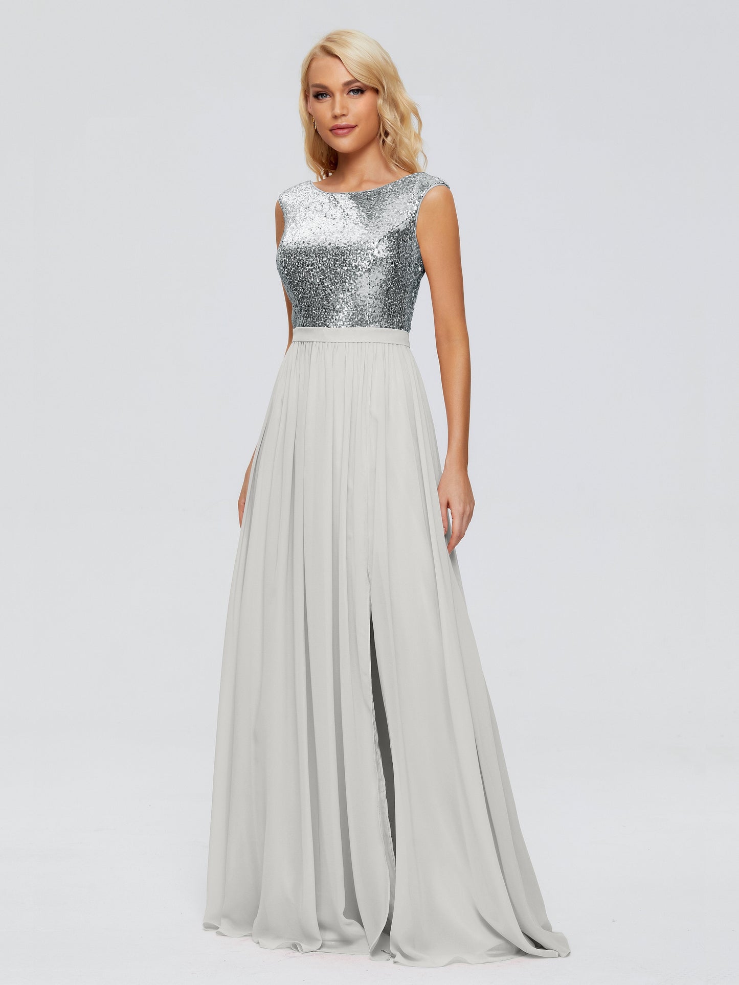 Lyla Scoop Sequins Bridesmaid Dress