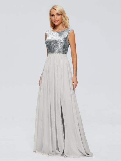 Lyla Scoop Sequins Bridesmaid Dress