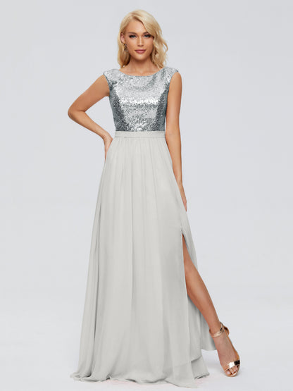 Lyla Scoop Sequins Bridesmaid Dress