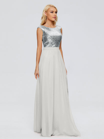 Lyla Scoop Sequins Bridesmaid Dress