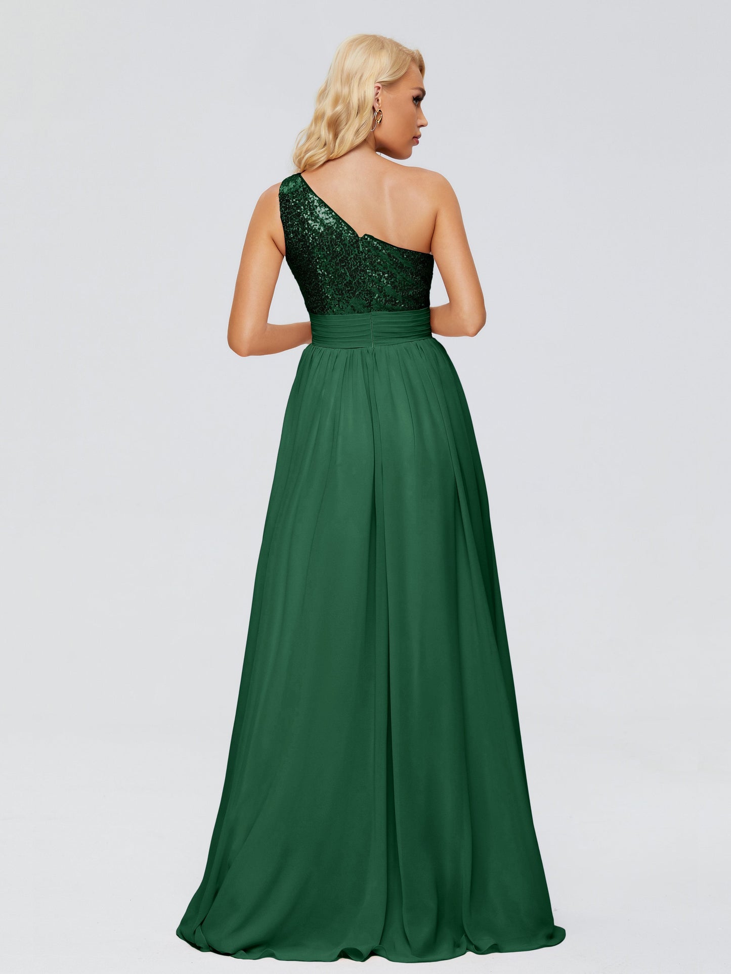 Margaret One-Shoulder Sequins Bridesmaid Dress