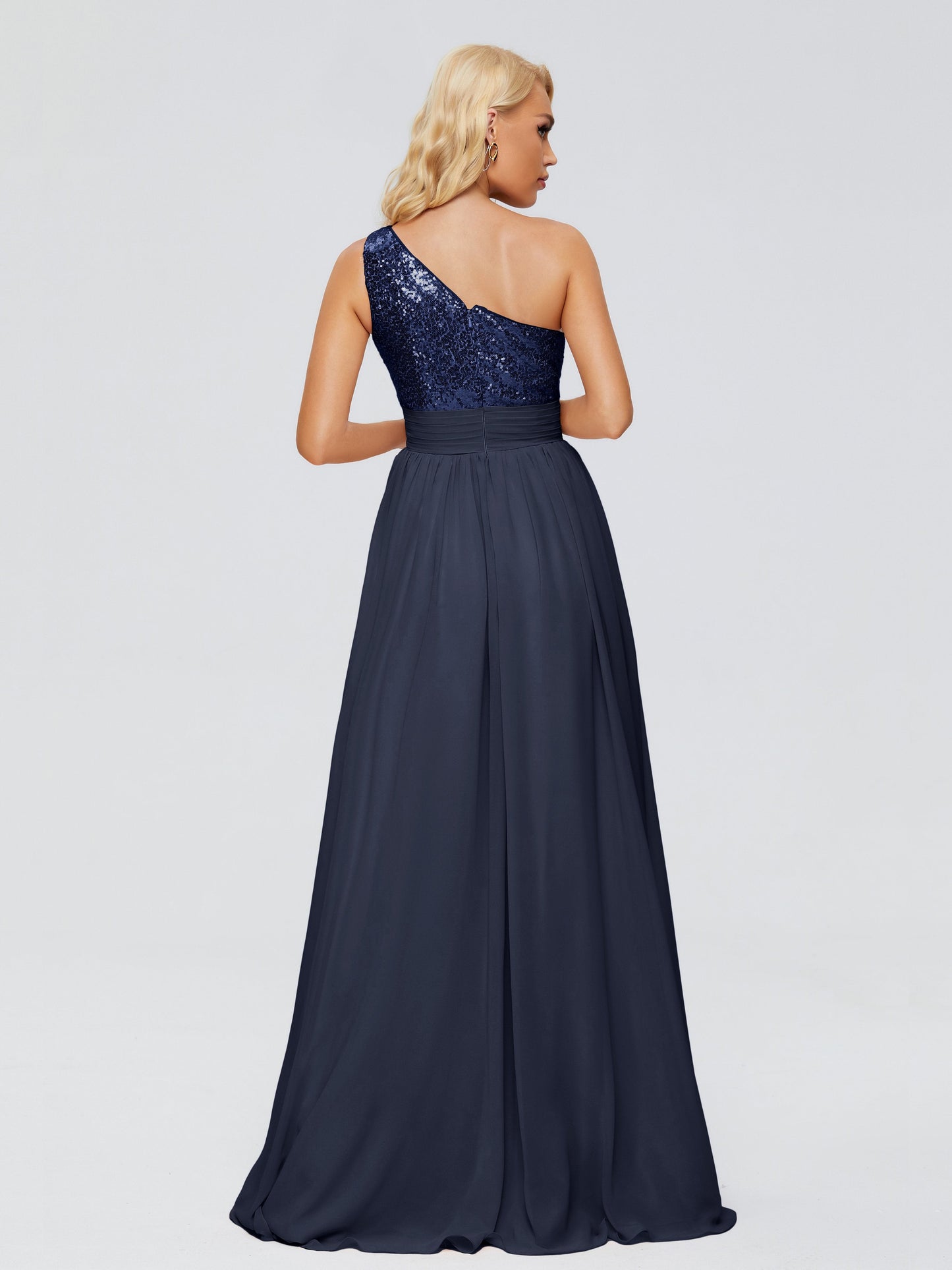 Margaret One-Shoulder Sequins Bridesmaid Dress