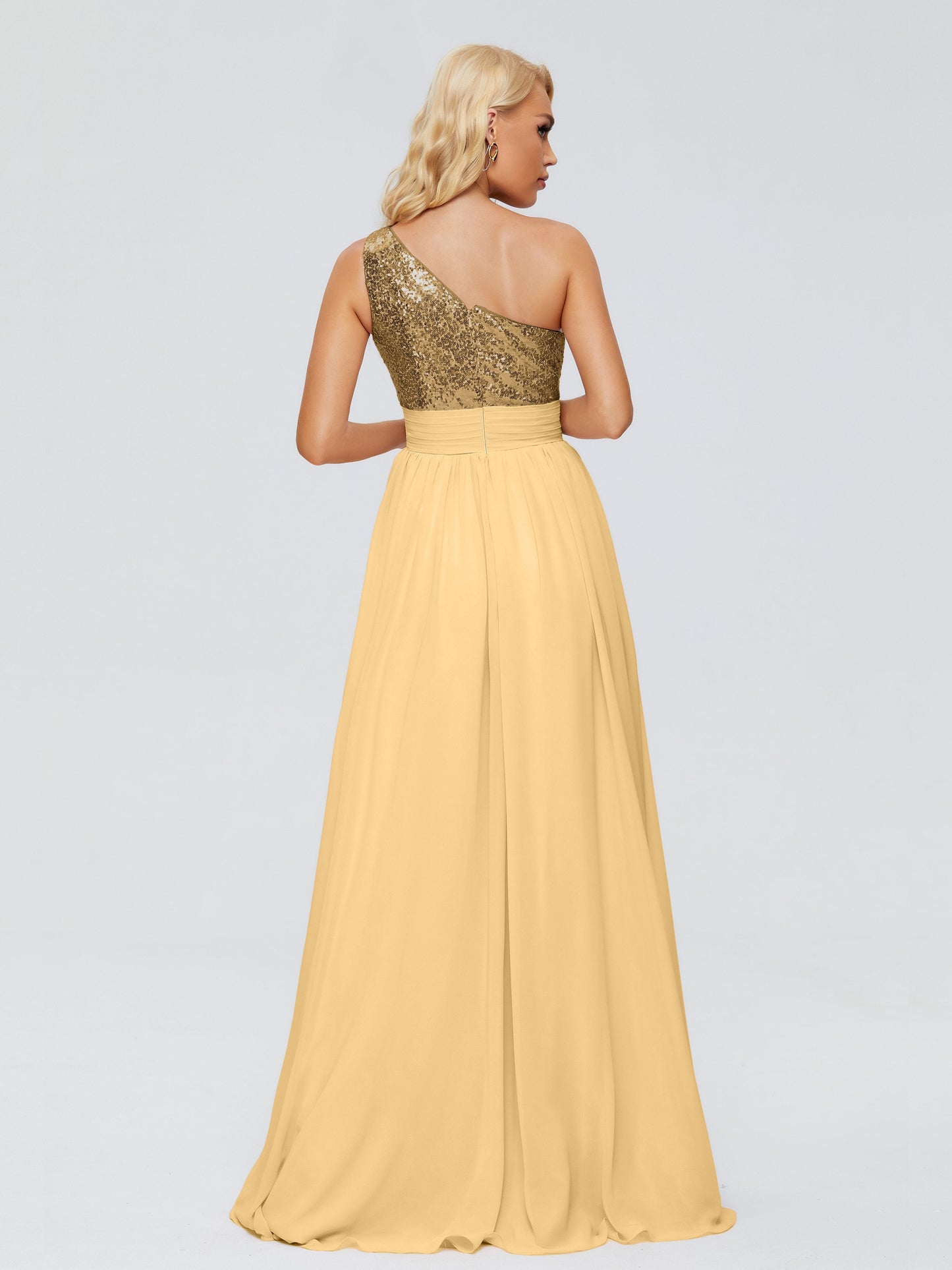 Margaret One-Shoulder Sequins Bridesmaid Dress