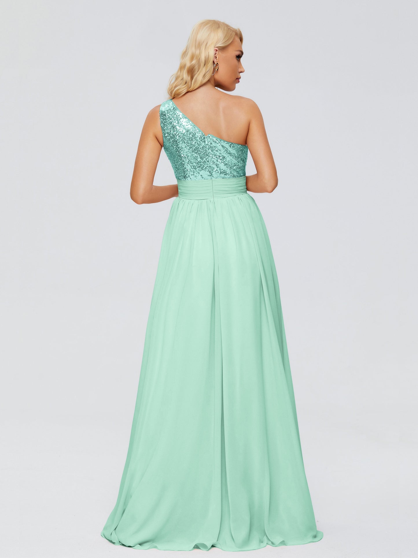 Margaret One-Shoulder Sequins Bridesmaid Dress