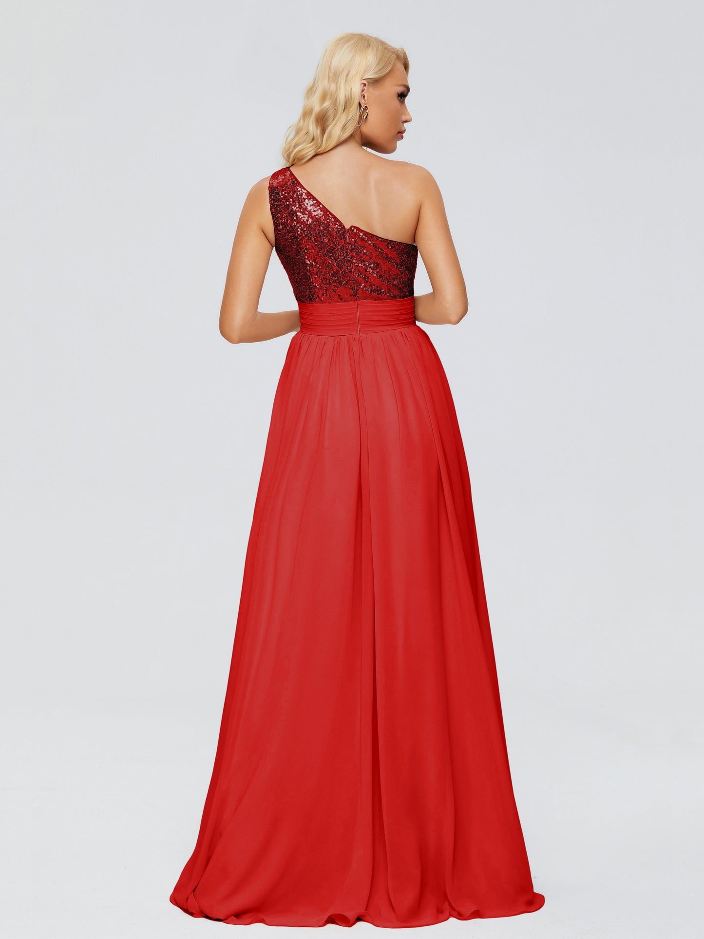 Margaret One-Shoulder Sequins Bridesmaid Dress
