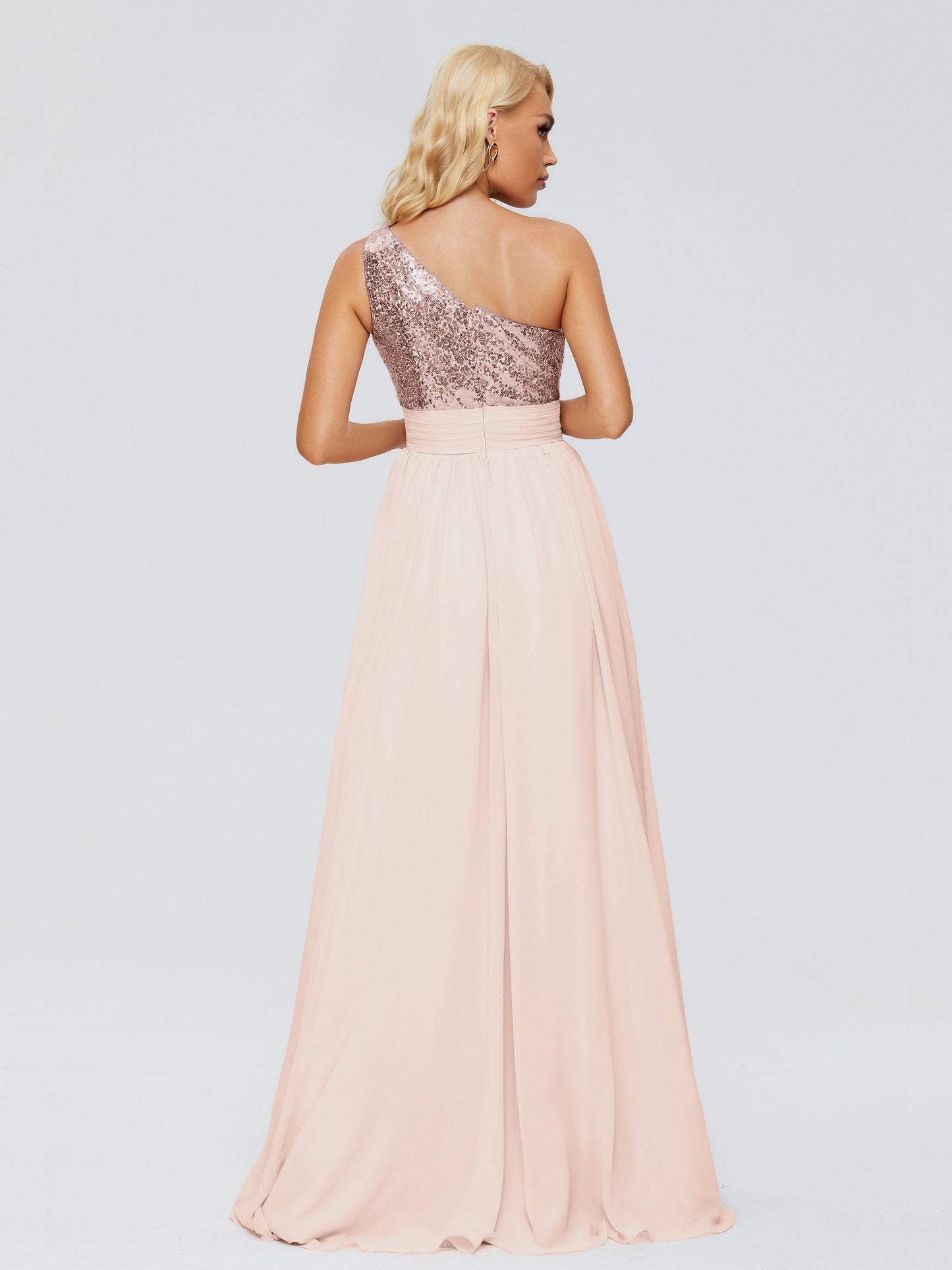Margaret One-Shoulder Sequins Bridesmaid Dress