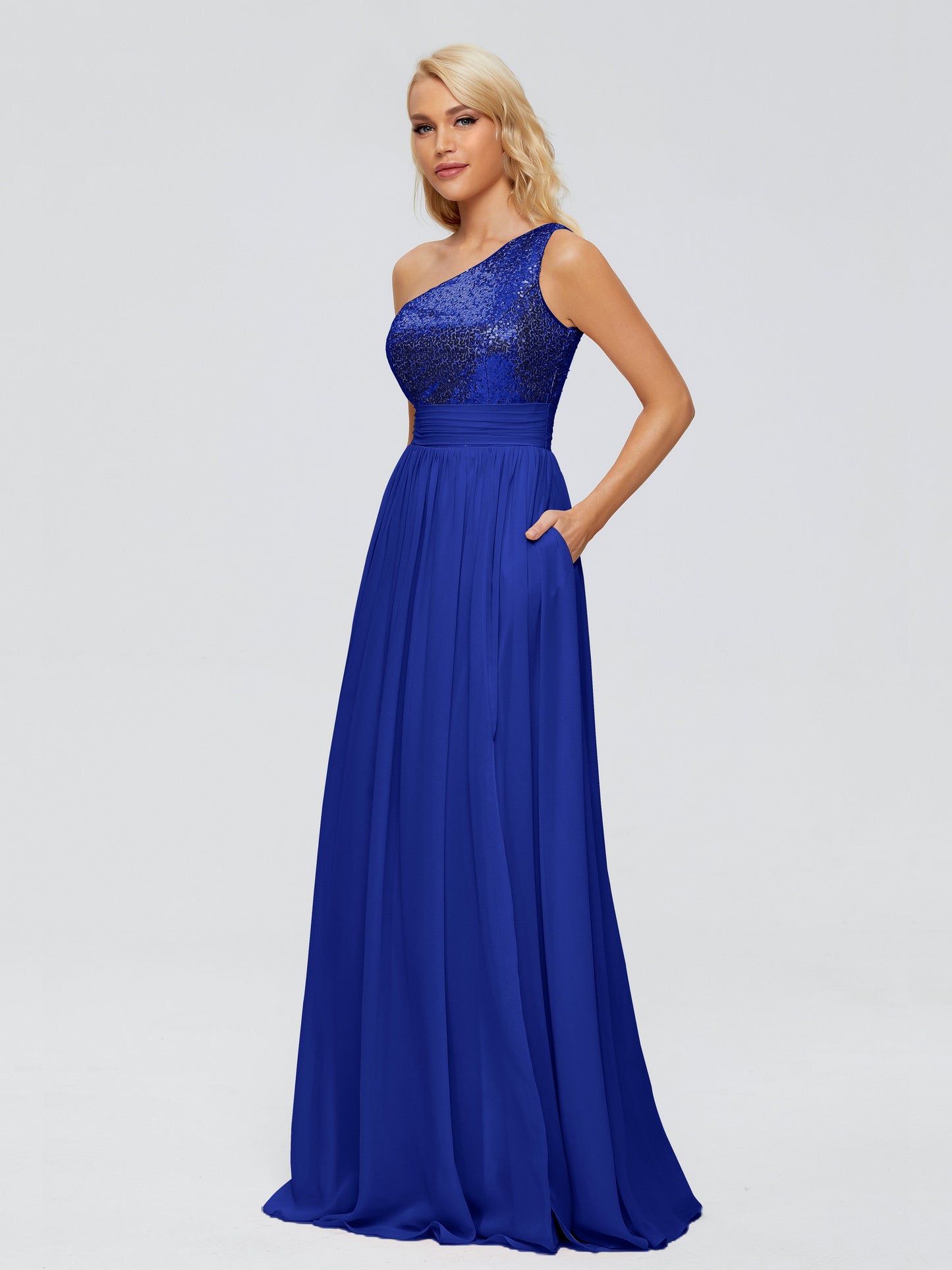 Margaret One-Shoulder Sequins Bridesmaid Dress
