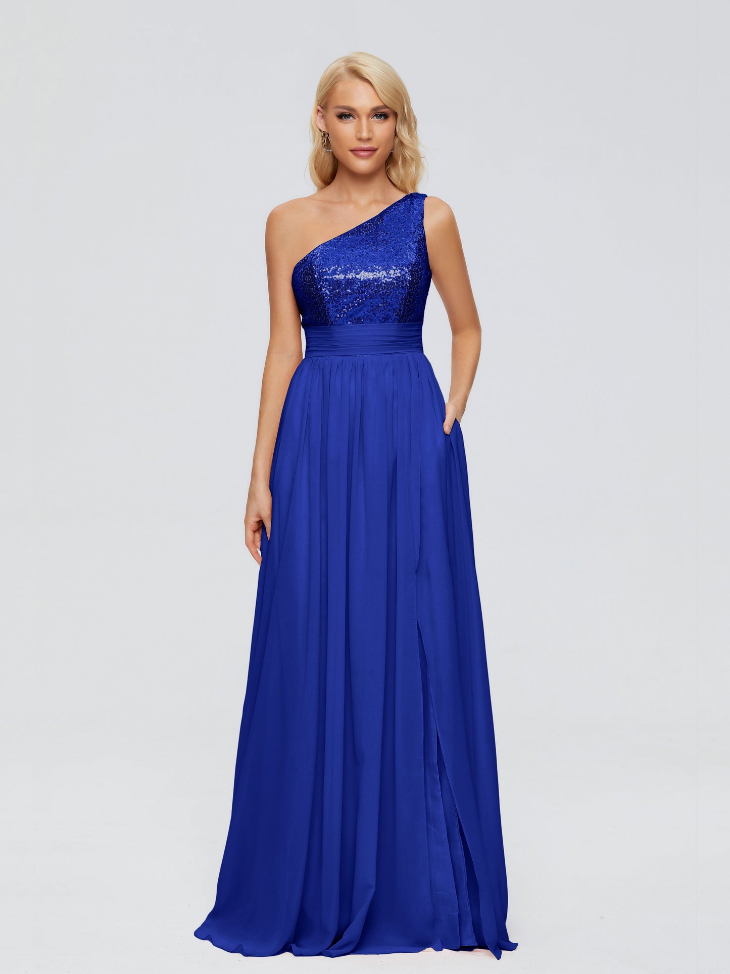 Margaret One-Shoulder Sequins Bridesmaid Dress
