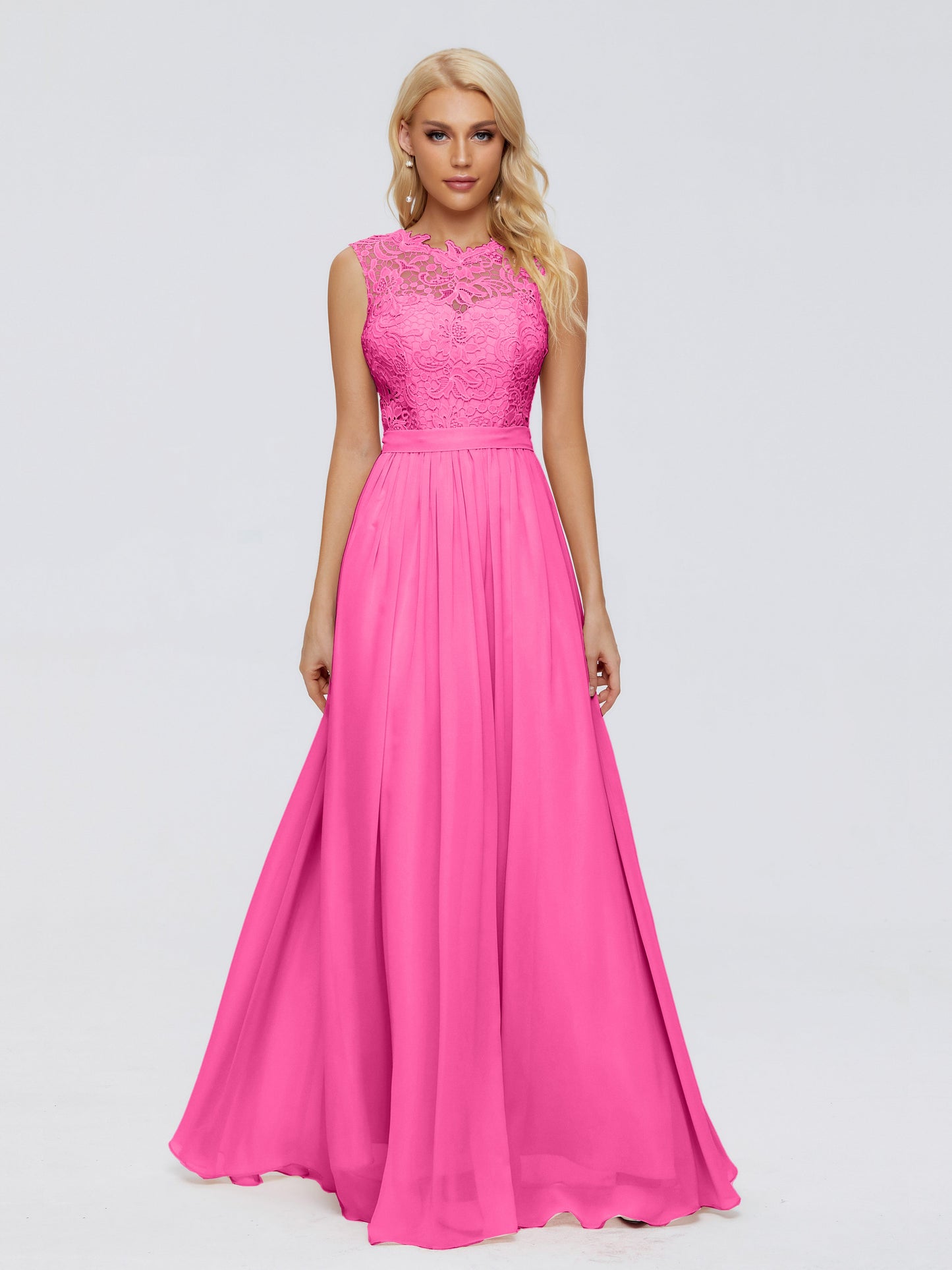 Melody A-Line Bateau Chiffon Bridesmaid Dresses