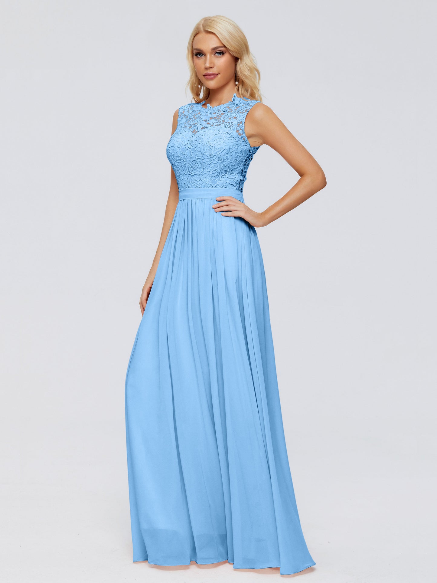 Melody A-Line Bateau Chiffon Bridesmaid Dresses