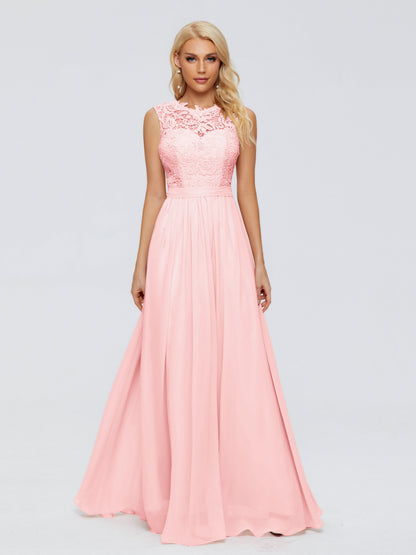 Melody A-Line Bateau Chiffon Bridesmaid Dresses