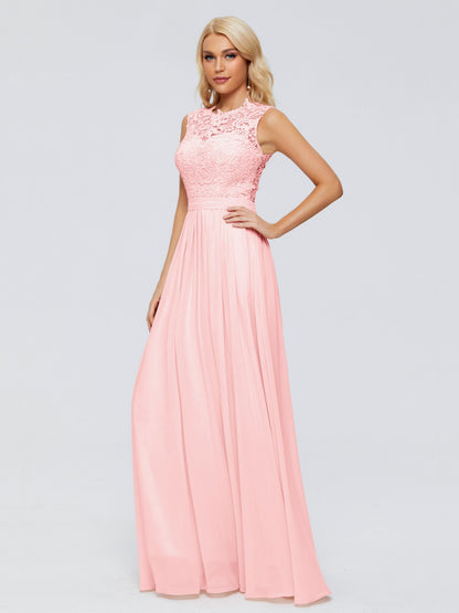 Melody A-Line Bateau Chiffon Bridesmaid Dresses