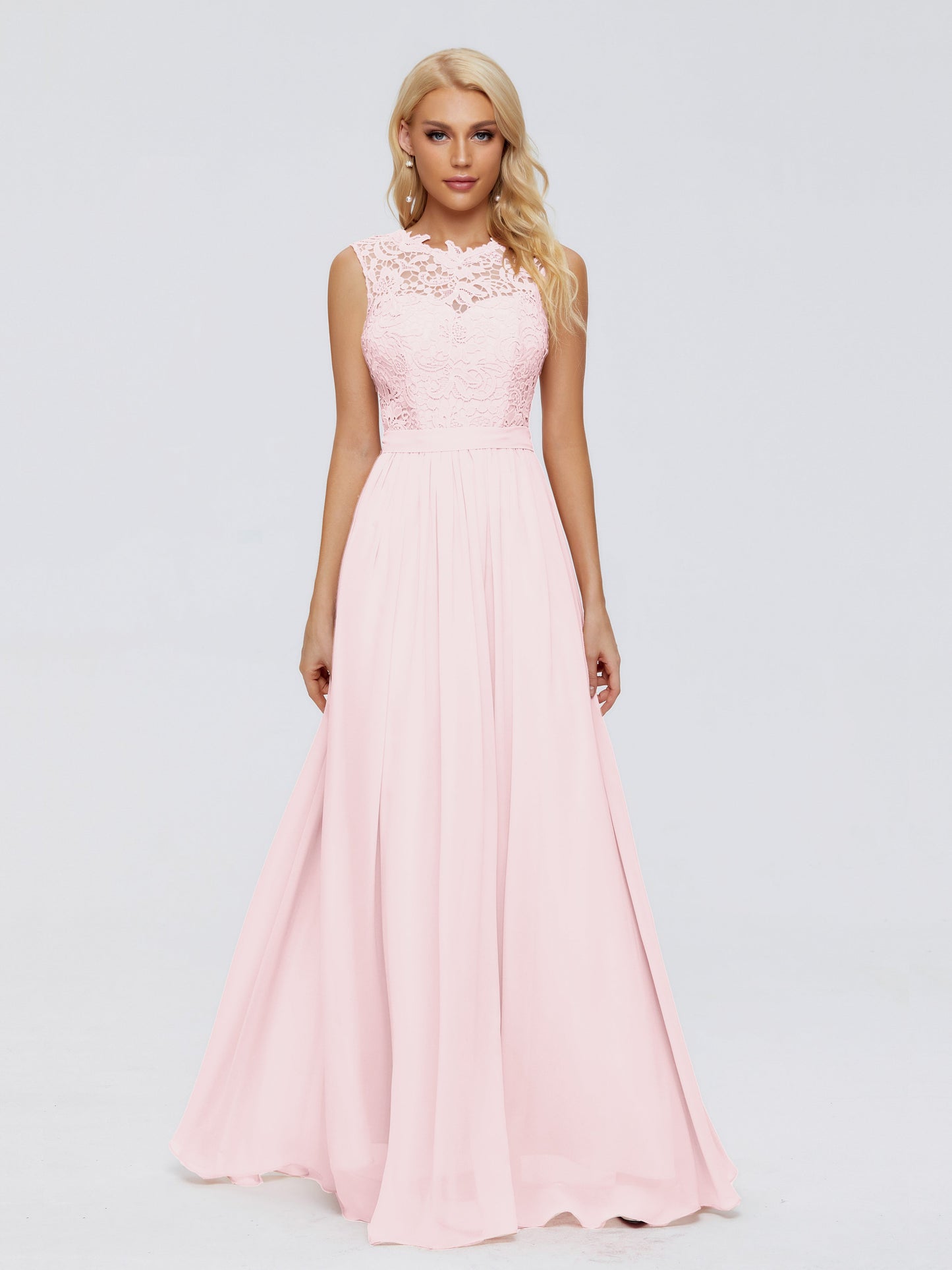 Melody A-Line Bateau Chiffon Bridesmaid Dresses