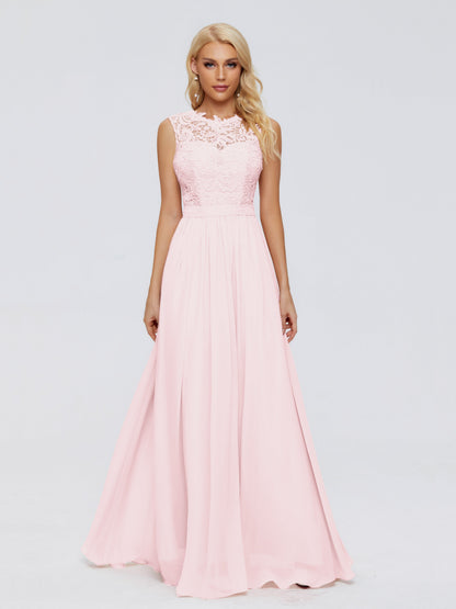 Melody A-Line Bateau Chiffon Bridesmaid Dresses