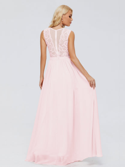 Melody A-Line Bateau Chiffon Bridesmaid Dresses