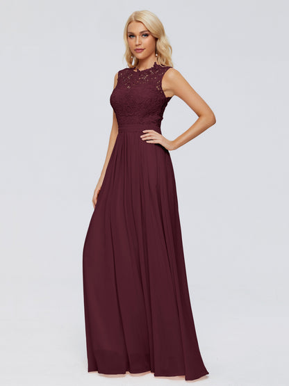 Melody A-Line Bateau Chiffon Bridesmaid Dresses