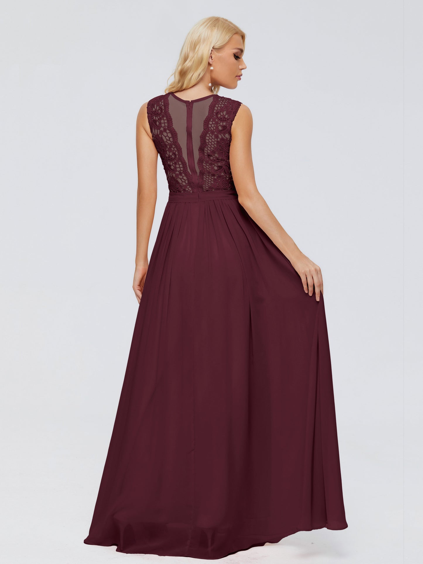 Melody A-Line Bateau Chiffon Bridesmaid Dresses
