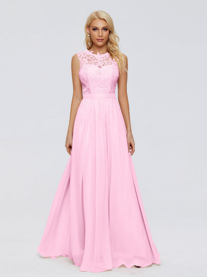Melody A-Line Bateau Chiffon Bridesmaid Dresses