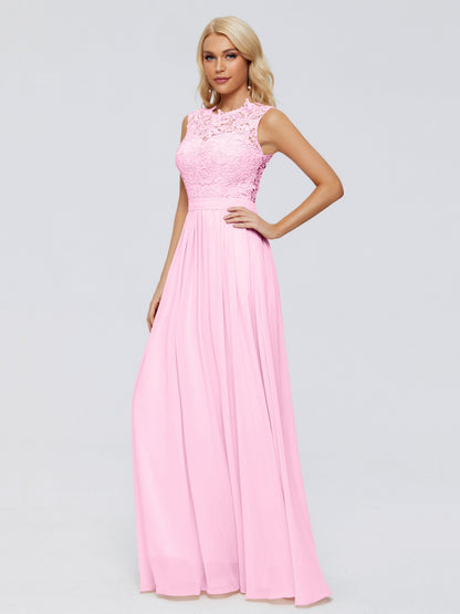 Melody A-Line Bateau Chiffon Bridesmaid Dresses