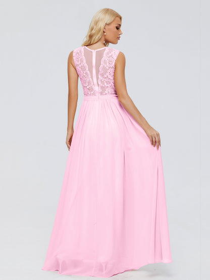 Melody A-Line Bateau Chiffon Bridesmaid Dresses