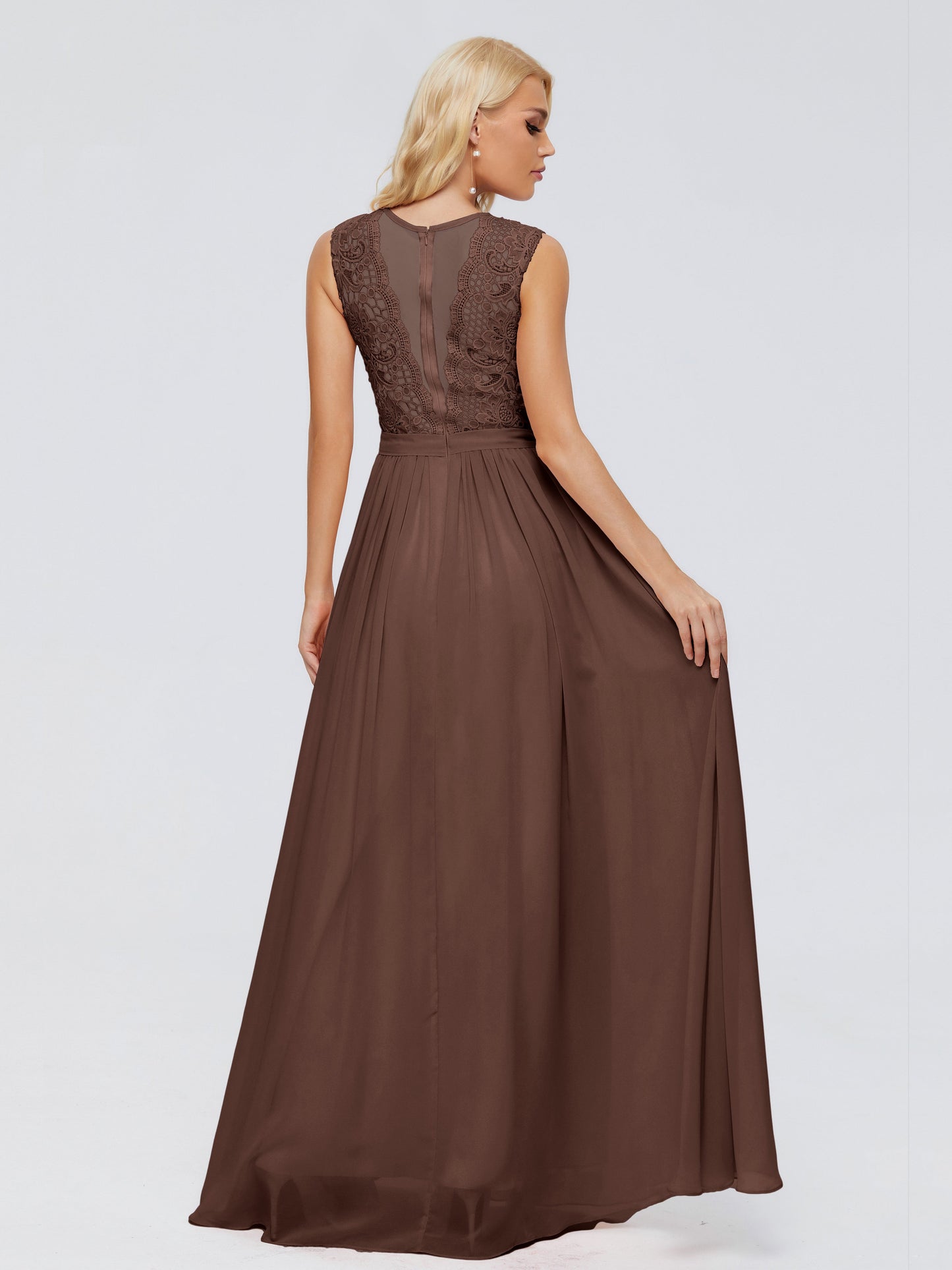 Melody A-Line Bateau Chiffon Bridesmaid Dresses