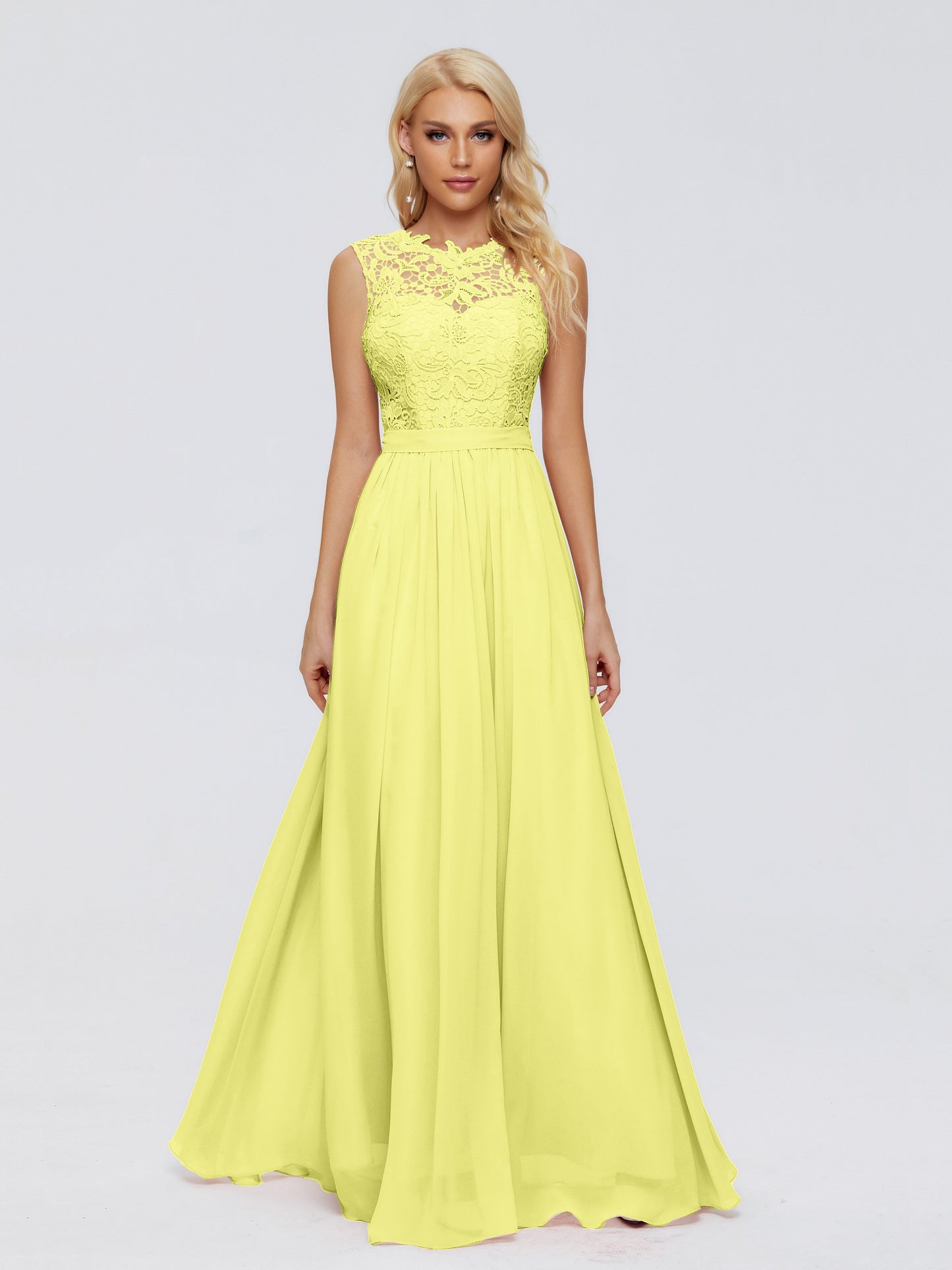 Melody A-Line Bateau Chiffon Bridesmaid Dresses