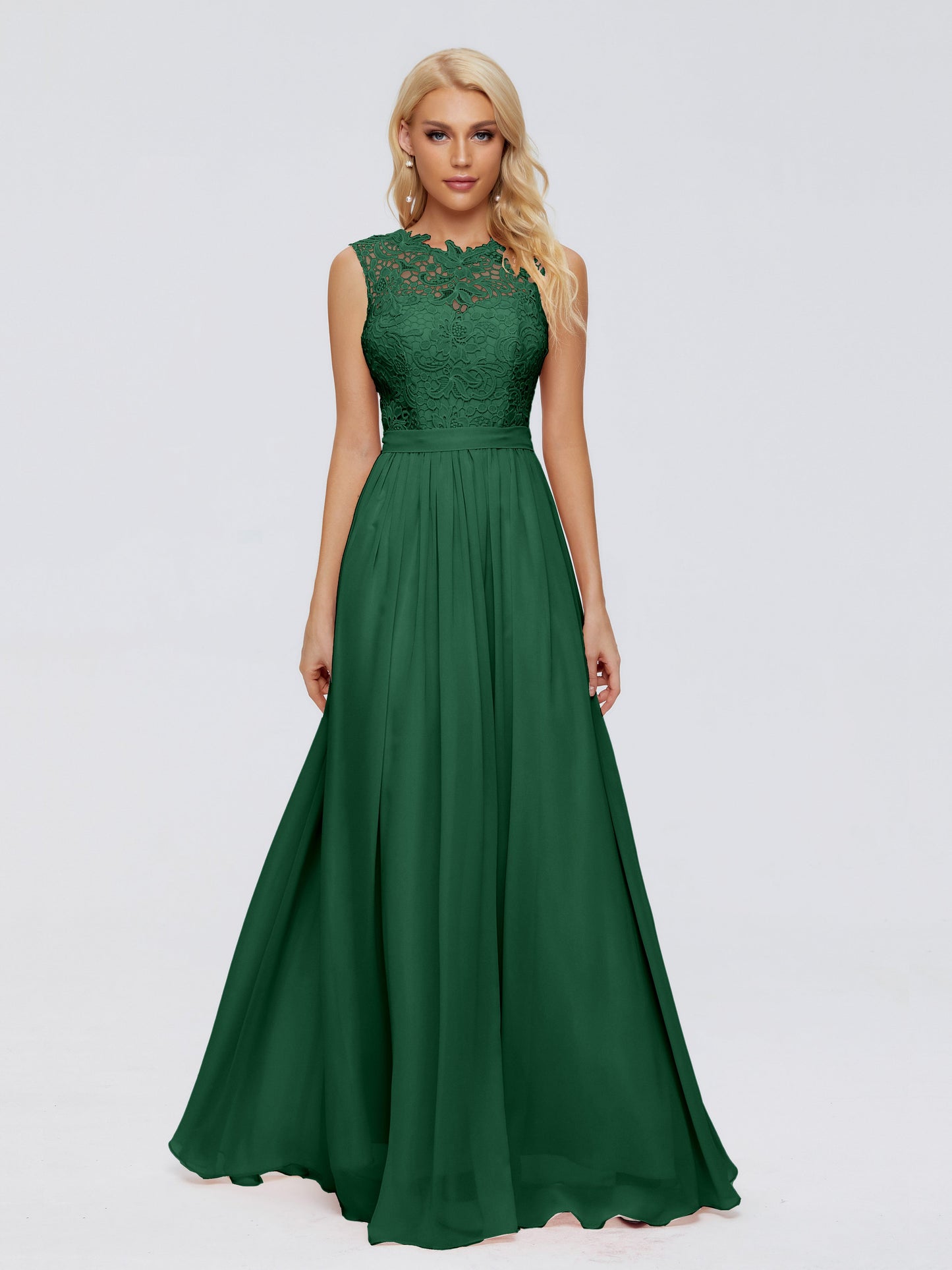Melody A-Line Bateau Chiffon Bridesmaid Dresses