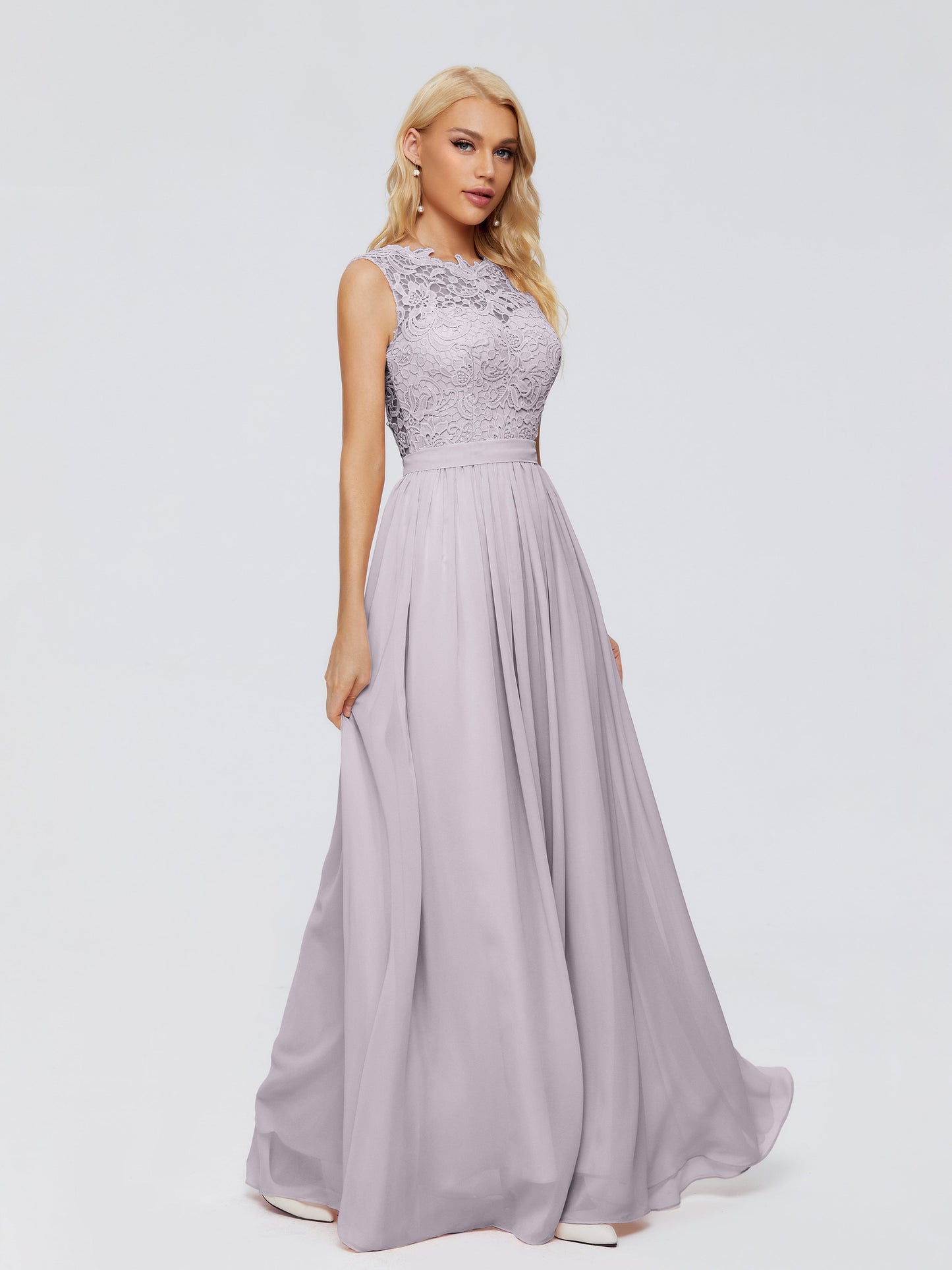 Melody A-Line Bateau Chiffon Bridesmaid Dresses