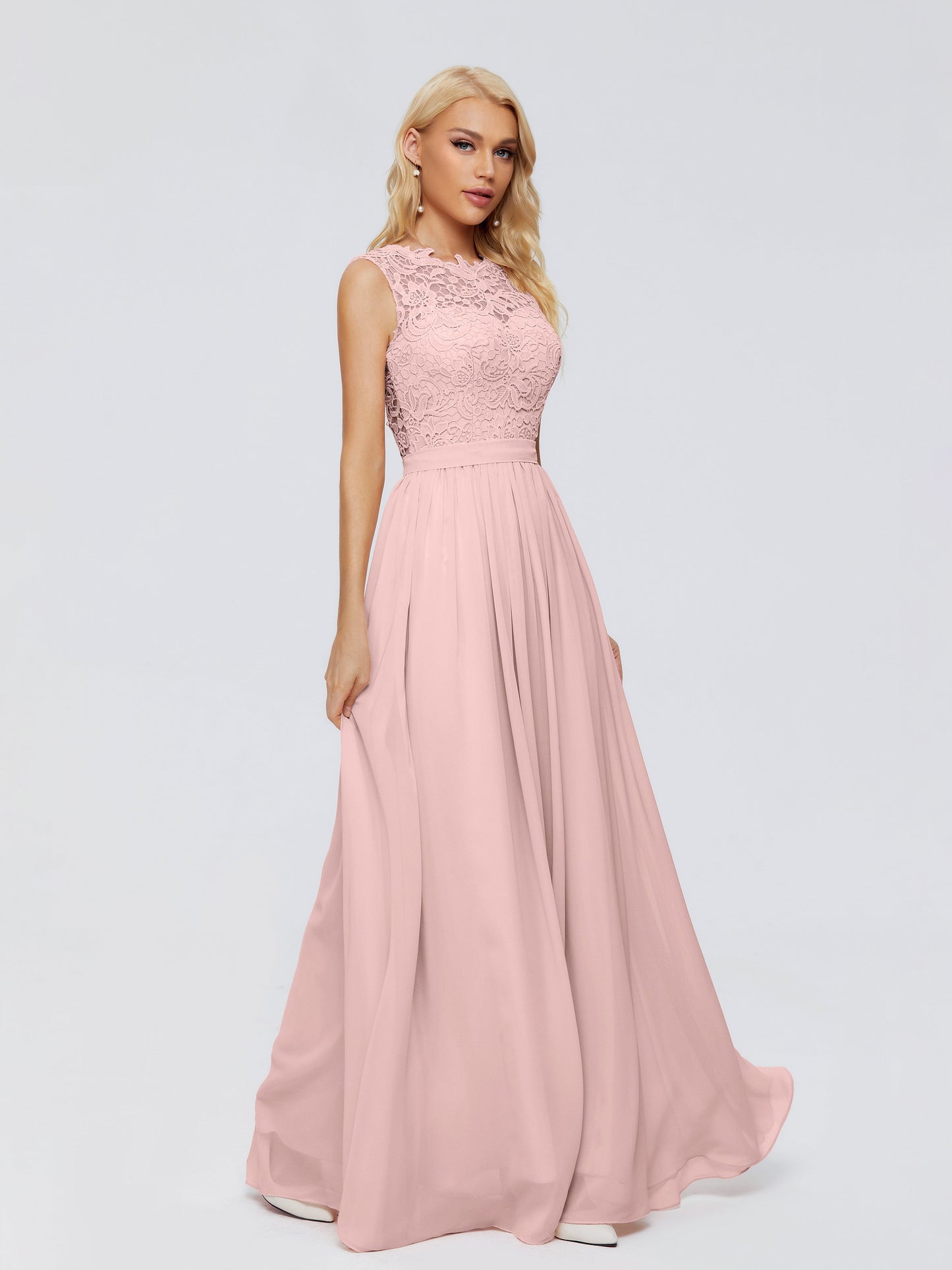 Melody A-Line Bateau Chiffon Bridesmaid Dresses