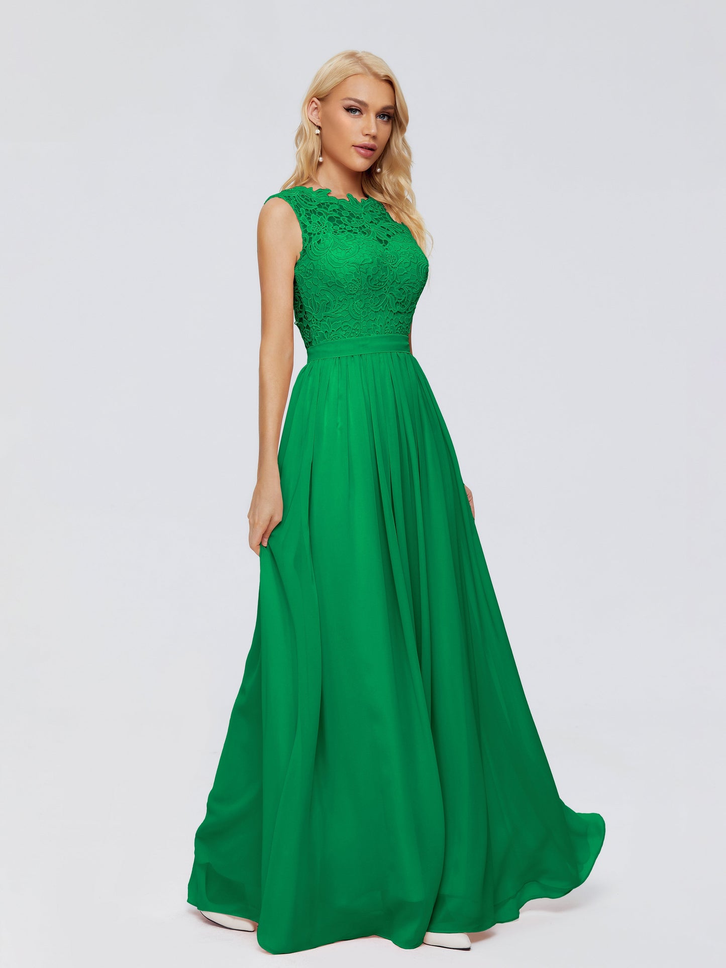 Melody A-Line Bateau Chiffon Bridesmaid Dresses