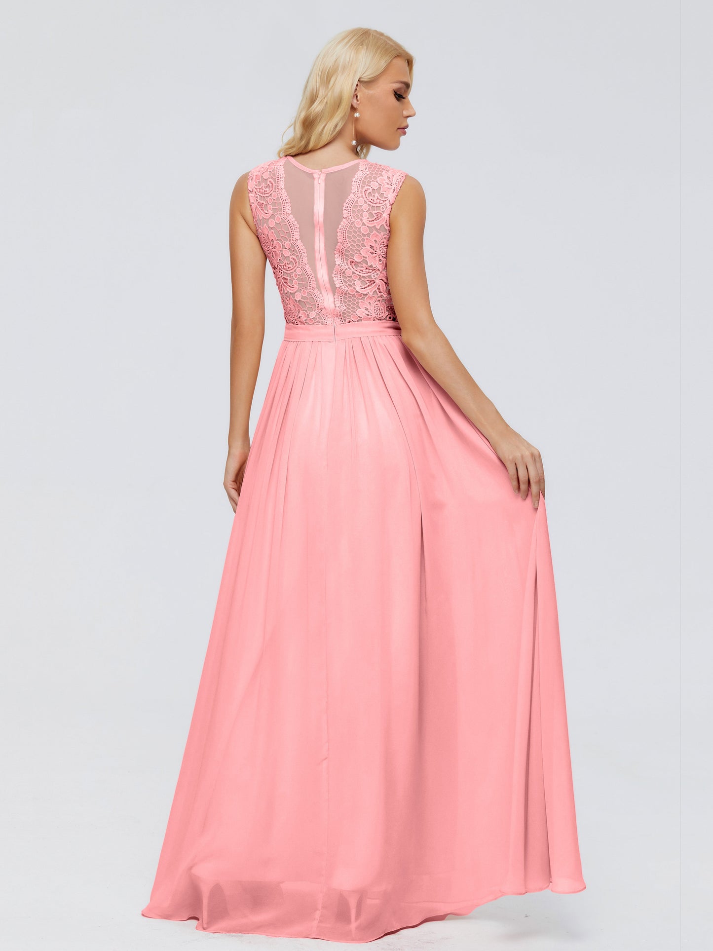 Melody A-Line Bateau Chiffon Bridesmaid Dresses
