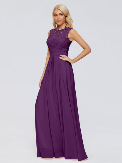 Melody A-Line Bateau Chiffon Bridesmaid Dresses