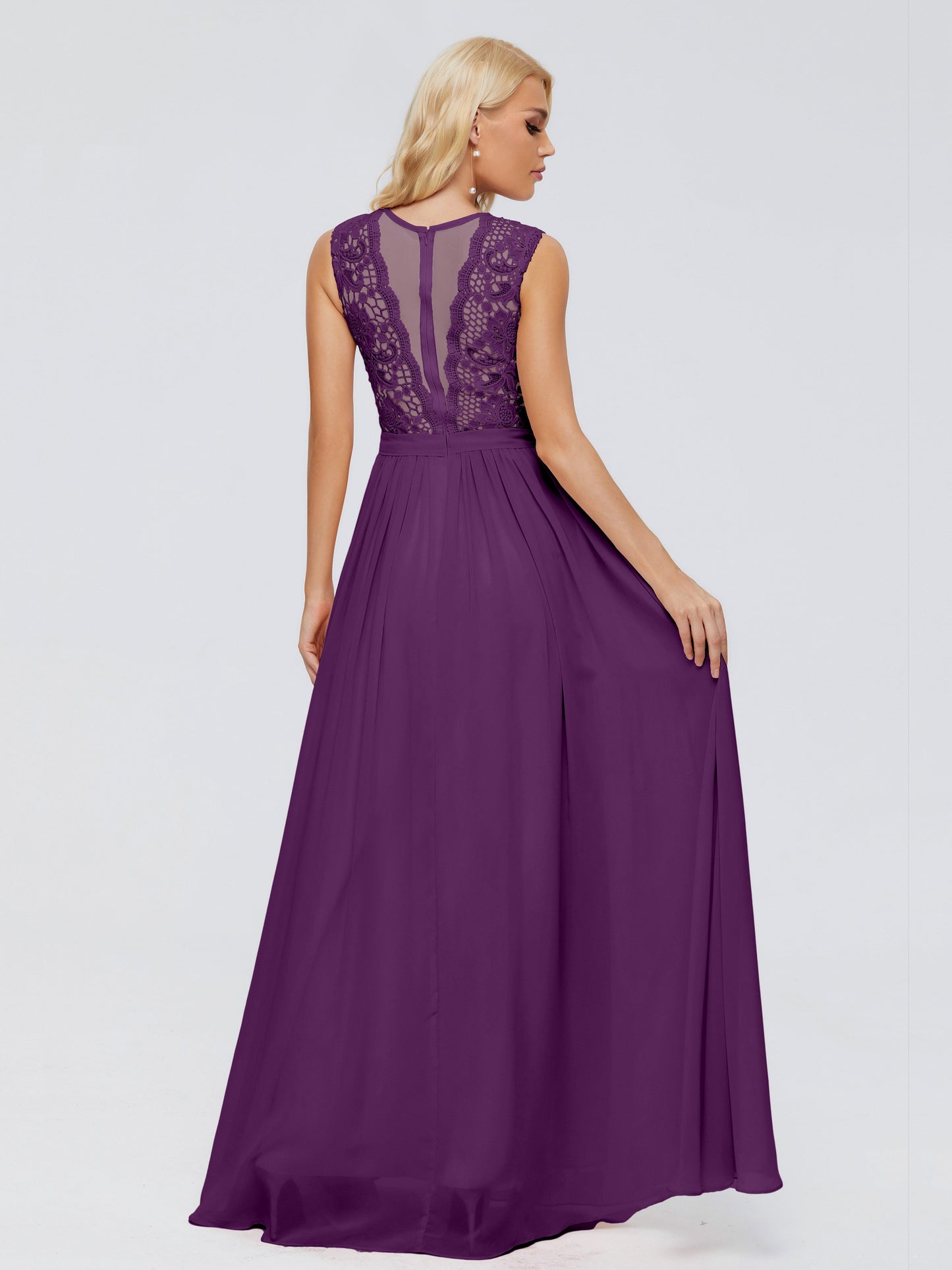 Melody A-Line Bateau Chiffon Bridesmaid Dresses