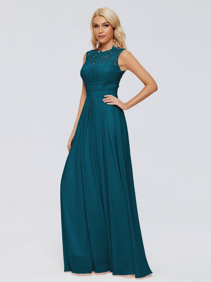 Melody A-Line Bateau Chiffon Bridesmaid Dresses