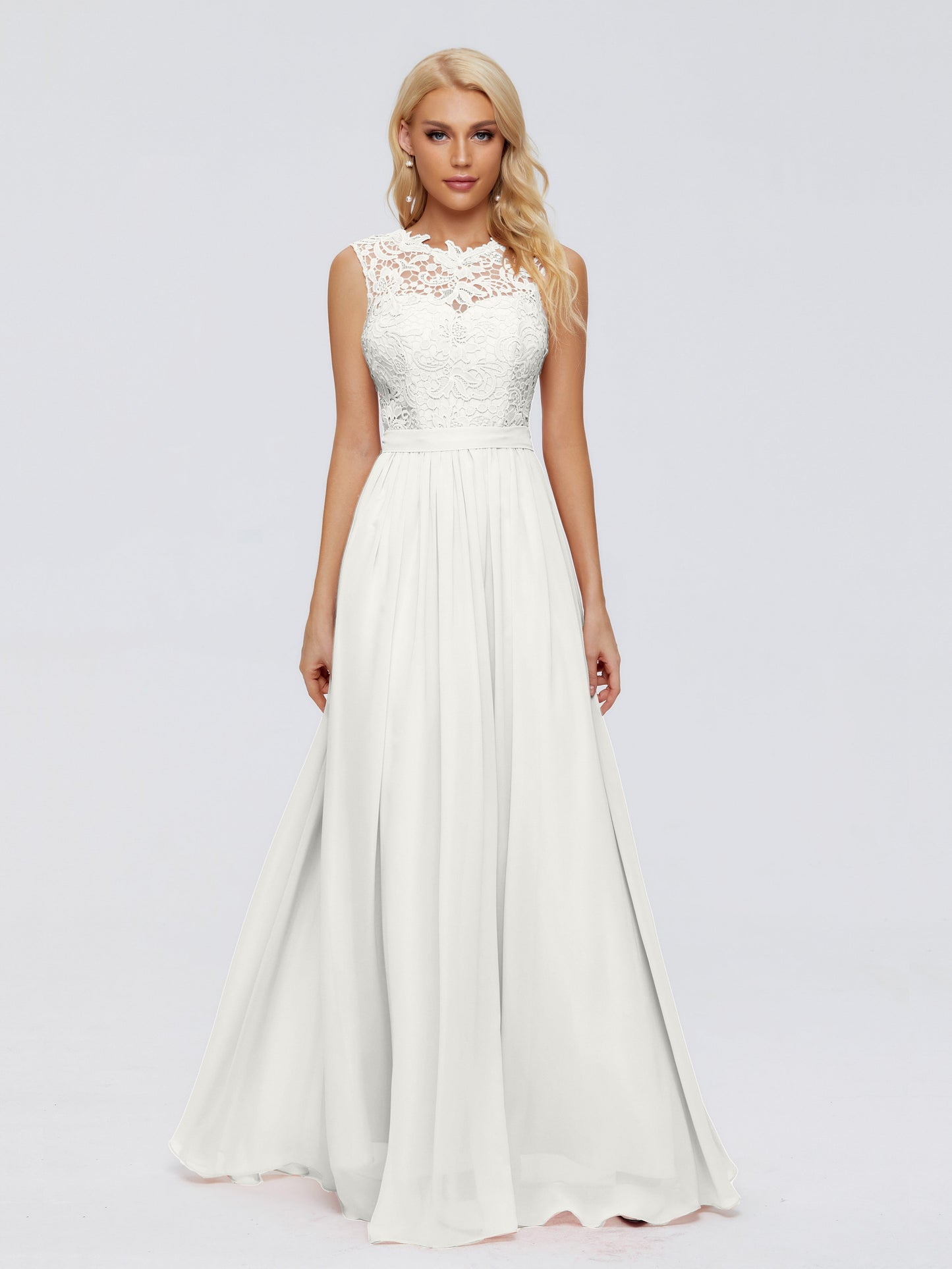 Melody A-Line Bateau Chiffon Bridesmaid Dresses