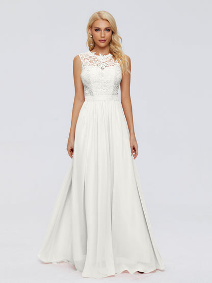 Melody A-Line Bateau Chiffon Bridesmaid Dresses