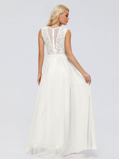 Melody A-Line Bateau Chiffon Bridesmaid Dresses