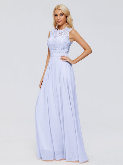 Melody A-Line Bateau Chiffon Bridesmaid Dresses