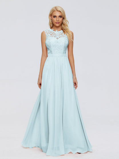 Melody A-Line Bateau Chiffon Bridesmaid Dresses