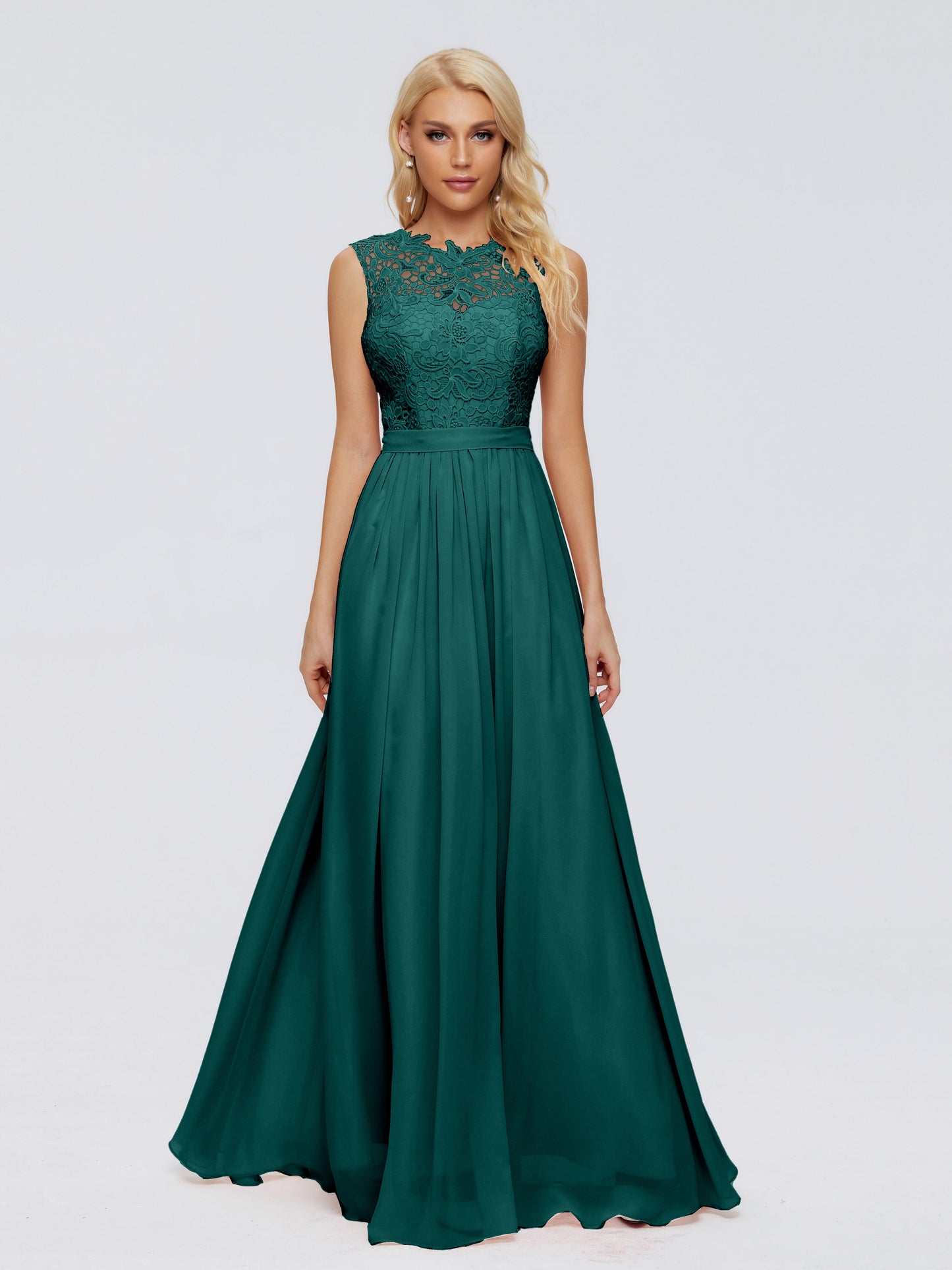 Melody A-Line Bateau Chiffon Bridesmaid Dresses