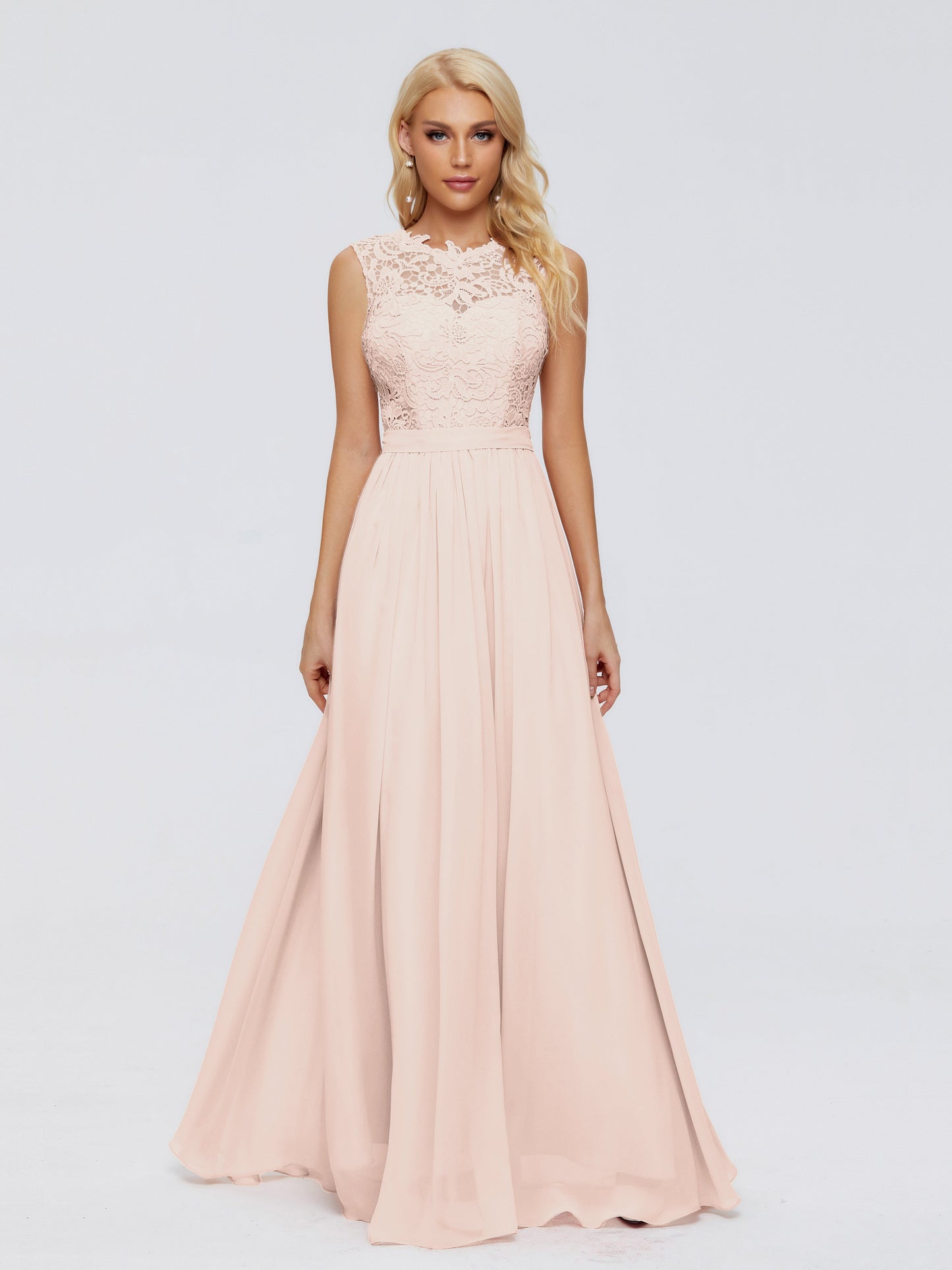 Melody A-Line Bateau Chiffon Bridesmaid Dresses