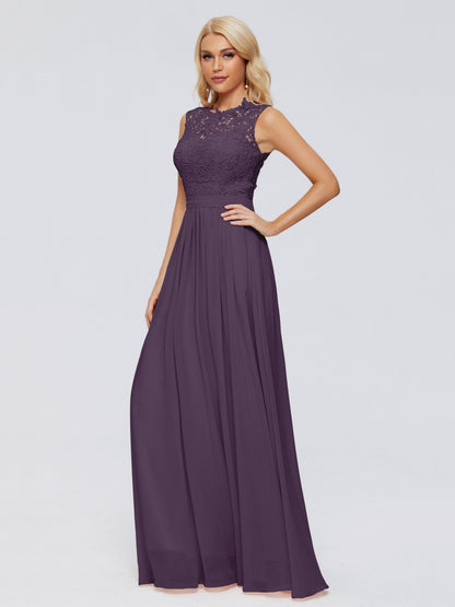 Melody A-Line Bateau Chiffon Bridesmaid Dresses