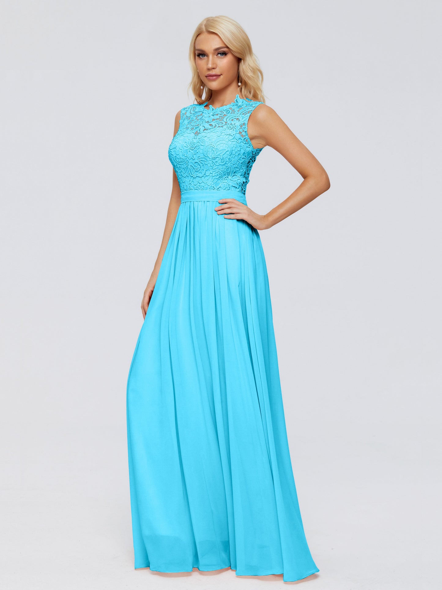 Melody A-Line Bateau Chiffon Bridesmaid Dresses