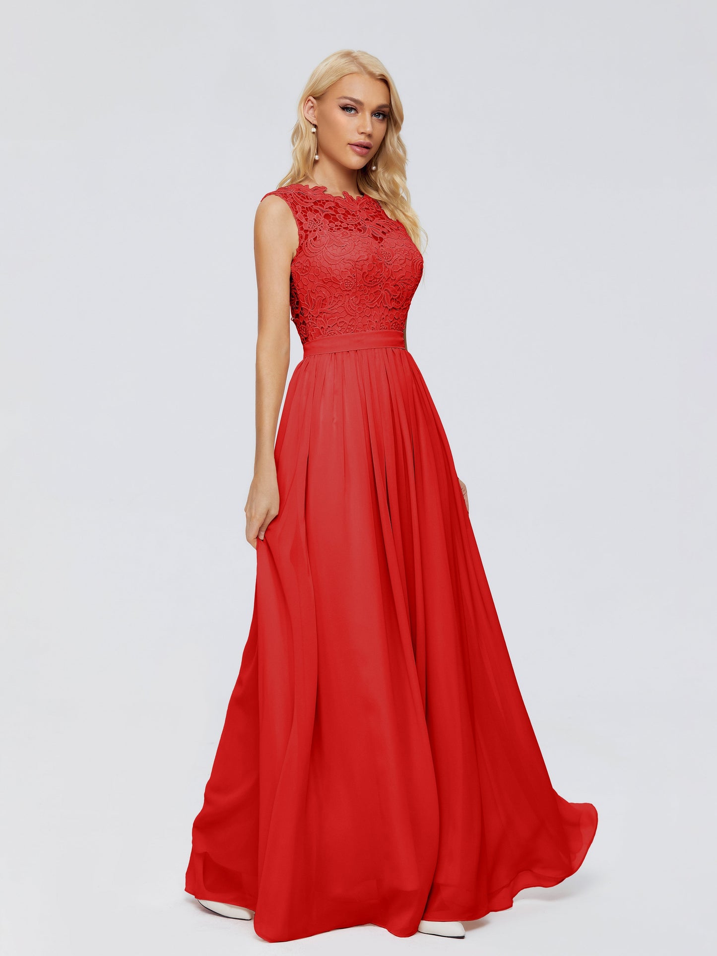 Melody A-Line Bateau Chiffon Bridesmaid Dresses