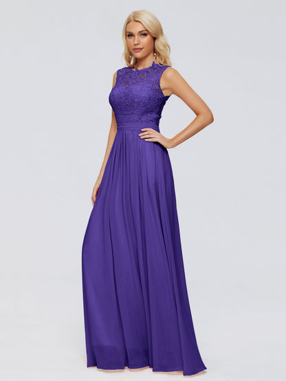Melody A-Line Bateau Chiffon Bridesmaid Dresses
