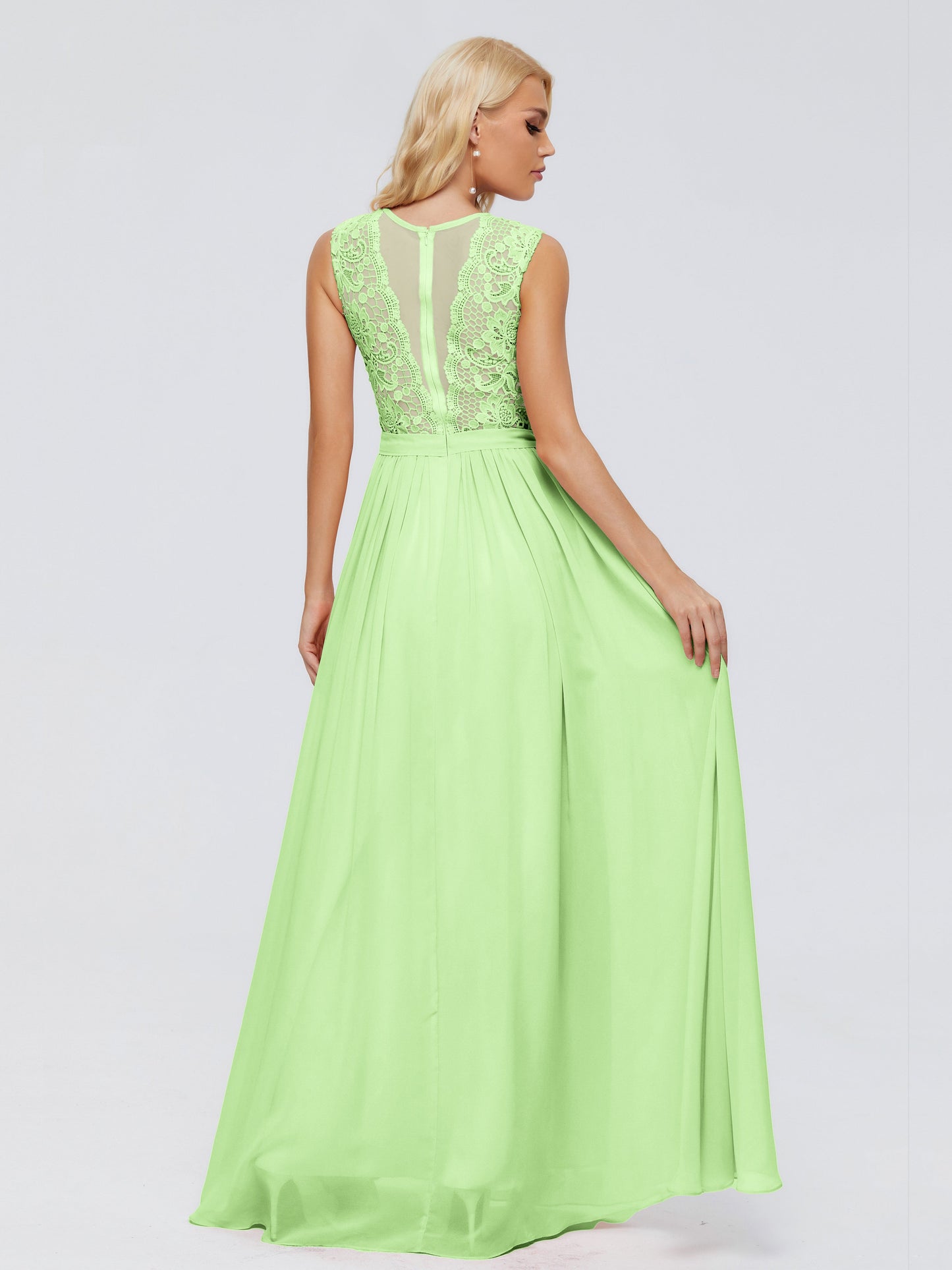 Melody A-Line Bateau Chiffon Bridesmaid Dresses