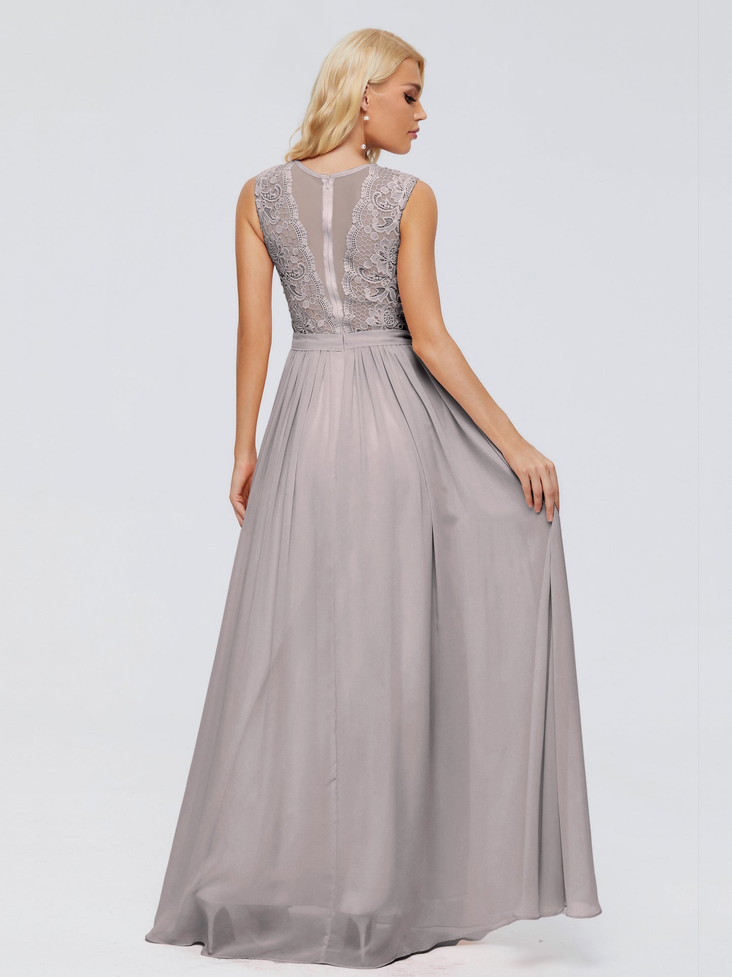 Melody A-Line Bateau Chiffon Bridesmaid Dresses